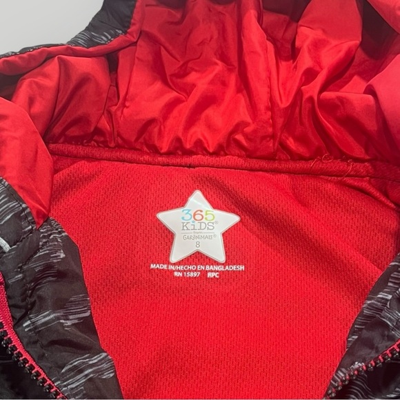 365 Kids Black and Gray Camouflage Zip Up Hooded Jacket - Picture 6 of 11